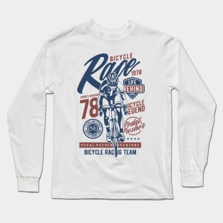 Cyclist Racing Bike Bicycle Racer | Pedal Pusher Long Sleeve T-Shirt